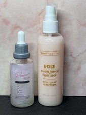 Hidratante facial y suero eléctrico Global Beauty Care Rose Milky