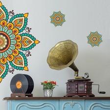 Elegante Adhesivo de Pared Vinilo Mandala Datura Zen Decoración para Decoración Hogar Habitación