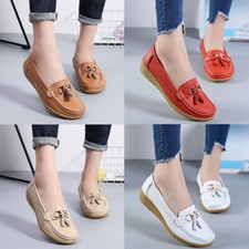 Zapatos ajustados mocasín ancho sin cordones para mujer y mujer talla de zapato trabajo cuero espuma viscoelástica.