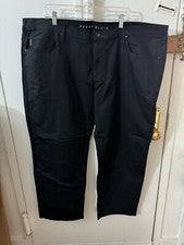Pantalones informales negros elásticos Perry Ellis para hombre talla 48x30 clásicos pierna recta nuevos con etiquetas