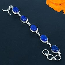 Pulsera de joyería de plata esterlina 925 hecha a mano con piedras preciosas ...