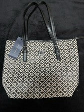 Bolso de hombro Tommy Hilfiger mediano de lona y cuero para mujer
