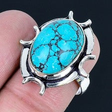 Anillo de joyería de plata esterlina 925 hecho a mano de piedras preciosas tu...