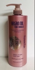 Champú espesante de queratina con aceite de argán para cabello fino 33,8 fl oz