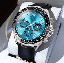 OLEVS Reloj de Lujo para Hombre Reloj de Cuarzo Impermeable Reloj Luminoso