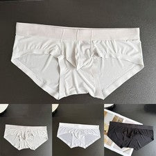 Calzoncillos sin costuras para hombre de seda helada - Ropa interior delgada de enfriamiento diseño de bolsa abultada