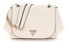 Bolso de hombro GUESS Talent Convertible Xbody Flap Bag Cream White crema