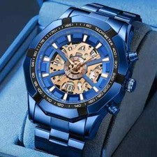 Reloj Hombre Caballeros Impermeable Esfera Grande Acero Inoxidable Analógico Reloj Hombre