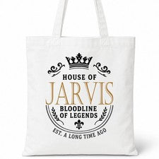 Bolso de Mano JARVIS Family Surname House Of White Algodón