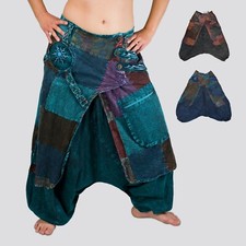 Pantalones de harén pantalones bomphose Goa Yoga Aladin pantalones casuales pantalones mujer hombre patchwork