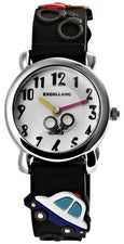 Reloj de pulsera para niños Reloj para niños Correa de silicona Negro 3D Motivos de policía Excellanc