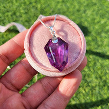 Colgante de piedras preciosas de plata 925 con certificación GIE de alejandrita cambio de color natural de 32 quilates