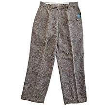 Pantalones Steve Harvey Celebrity Edition negros/blancos 100 % rayón 38WX30L nuevos