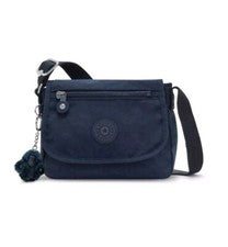 Bolso Bandolera Kipling Sabian Negro Nylon Para Mujer Cartera de Hombro Nuevo