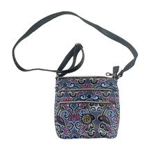 Reliquia Para Mujer Gris Púrpura y Azul Diseño Bandolera Bolso de Hombro Cartera Bolso de Mano