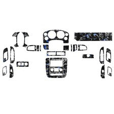32x Blue forged carbon fiber decorative stickers for Silverado/Tahoe/Sierr 07-13