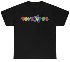 Camiseta Toys R Us Negra Unisex NUEVA Estilo Retro Años 70 80 Gamers