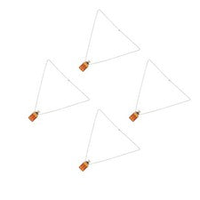4pcs Vial Necklace - 3ml Glass Perfume Bottle with Crown Lid Pendant Necklace -