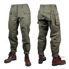 Pantalones de campo utilitarios de carga de combate estilo militar verde estilo americano retro