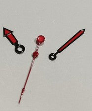 citizen miyota eta 70-120 watch parts hands red black freccione, X2 set