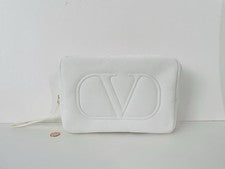 Bolsa de cosméticos de maquillaje marfil Valentino Beauty bolsa de muñeca de viaje