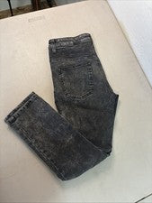 Pantalones de mezclilla ajustados No Boundaries negros estilo moto para hombre 34x30 calce ajustado