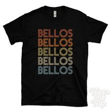 CAMISETA BELLOS ESTILO RETRO REPETIDO Hombre y Mujer Novedad Genial Nombre Regalo