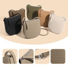 Bolso de hombro versátil de cuero genuino para mujer Bolso para teléfono Bolso mensajero