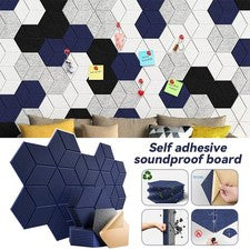 Paneles acústicos hexagonales autoadhesivos en forma de Y para decoración de interiores del hogar