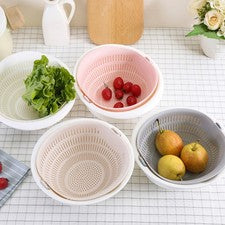 Cesta Escurridor Desmontable 23 x 10,5 cm para Cocina Frutas Verduras Lavado