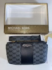 Riñonera de cinturón para mujer Michael Kors MK logotipo exclusivo GRIS/CARBÓN/NEGRO - S/M
