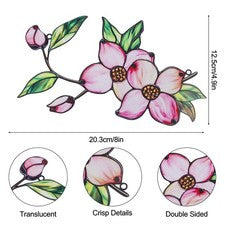 Decoración colgante de pared con flores de metal con ventosa para un estilo creativo del hogar