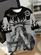 La Camiseta Hombre Estampada 3D Para El Verano Ejercicio Moda Informal y Ligereza
