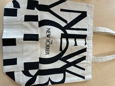 2 x Bolso de Mano New Yorker Magazine Logo NY Lona Algodón NUEVO
