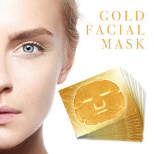 Premium Colágeno Cristal Cara Máscaras Antienvejecimiento Cuidado Oro Blanco x5