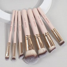 Herramientas de belleza - Juego de brochas de maquillaje sintético para cabello de 7 piezas para base de rubor