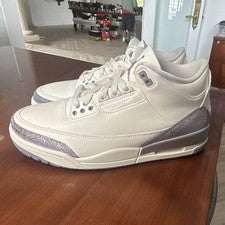Zapatillas Jordan Air Jordan 3 Hombre Blanco Gris Bajo Top Cordones Cuero Goma