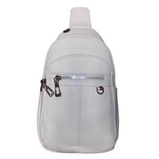 Bolso Bandolera Para Mujer Blanco Bolsillos con Cremallera Cuero Sintético Correa Ajustable Compacto