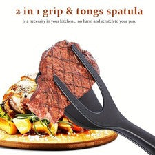 Alicates de espátula de nailon Easy Grip 2 en 1 para panqueques tortilla filete huevo uso