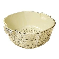 Escurridor plástico cocina 24,5x22x8,5cm doble capa para tamizado eficiente