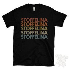 CAMISETA STOFFELINA ESTILO RETRO REPETIDO Hombre y Mujer Novedad Genial Nombre Regalo