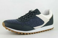 Topman Para Hombres Reino Unido 8 UE 42 Azul Marino Tono Retro Tenis Zapatos PVP £45.00