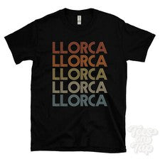 CAMISETA LORCA ESTILO RETRO REPETIDO Hombre y Mujer Novedad Genial Nombre Regalo