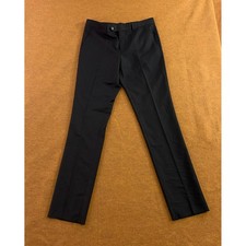 Pantalones de vestir Studio Ferera para hombre 34W negro estilo 302 frente plano nuevos con etiquetas