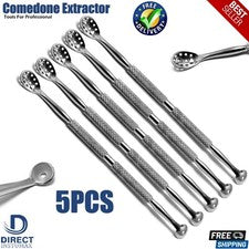 Herramienta extractora removedor de espinillas de acero inoxidable para puntos negros punto facial acné comedón 5 piezas