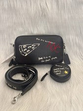Bolso Bandolera Coach Charter Delgado Nuevo con Etiquetas con Estampado de Bocetos Negro Multi CAM96
