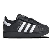 Adidas Originales Superstar II Niños Clásico Tenis de Cuero - Negro/Blanco/Negro