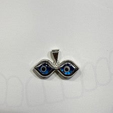 Colgante de plata de ley 925 ojos de Santa Lucía "Ojos de Santa Lucía" - Dije