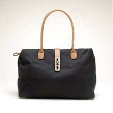 Bolso de mano de moda con doble correa para mujer - negro