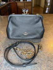 Bolso Bandolera para Mujer Coach Nora Kisslock Cuero Guijarro - Negro C1451